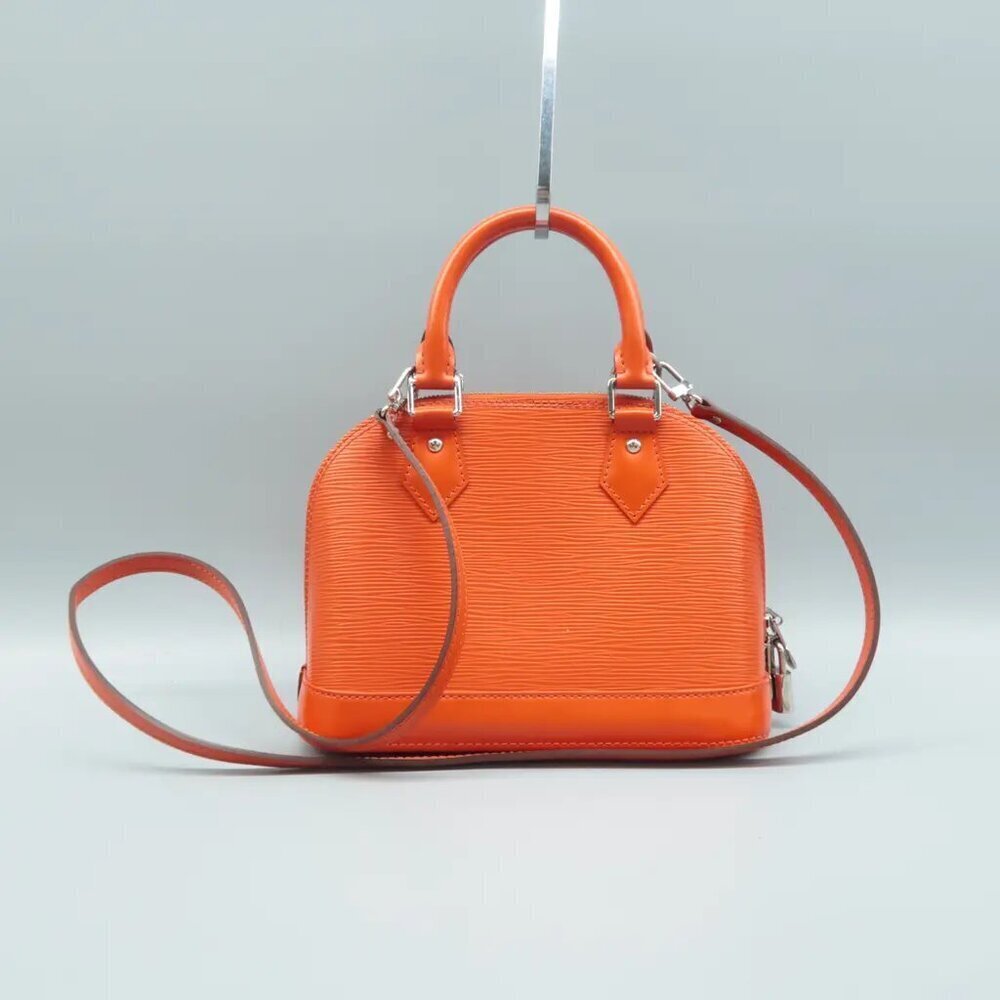100% Authentic Louis Vuitton Alma BB Orange EPI Leather Satchel 824-06124 - Picture 2 of 12